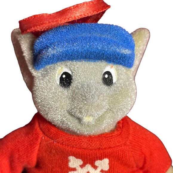 Vintage Disney the Rescuers Down‎ Under Bernard Mouse Gray Flocked Ornament - Picture 5 of 10